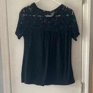 Elegant Black Lace Women's Top